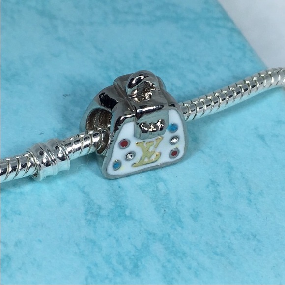 Sterling purse tote bag European charm bead - Picture 3 of 5